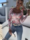 Bluză atractivă pentru femei cu model floral - 46391